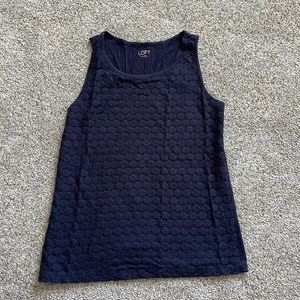 Sleeveless Ann Taylor Loft size small navy blue top